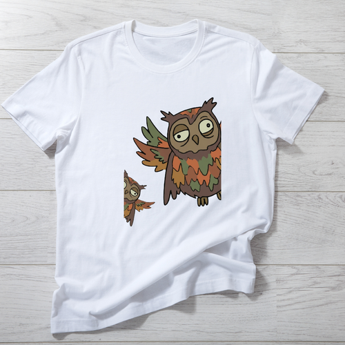 Funny Owl T-Shirt | Cute Cartoon Owl Graphic Tee | Bird Lover Gift | Whimsical Animal Shirt